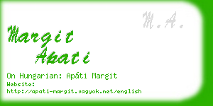 margit apati business card