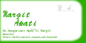 margit apati business card